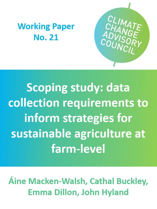 WP21 Scoping study: data collection requirements to inform strategies for sustainable agriculture at farm-level