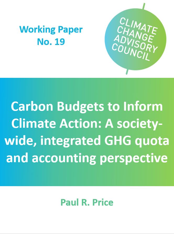 Working Paper No. 19: Carbon Budgets to Inform Climate Action: A society-wide, integrated GHG quota and accounting perspective