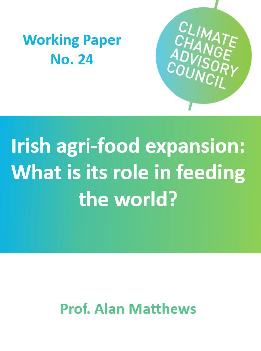 Working Paper No. 24: Irish agri-food expansion: What is its role in feeding the world?