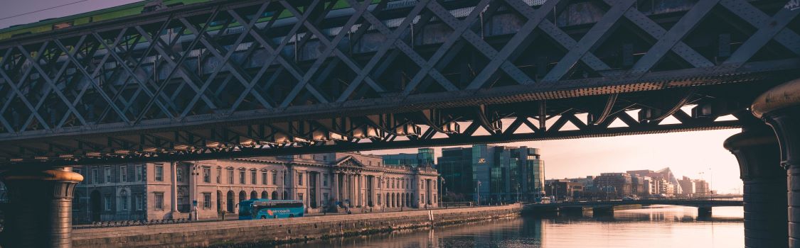 Dublin bridge with bus