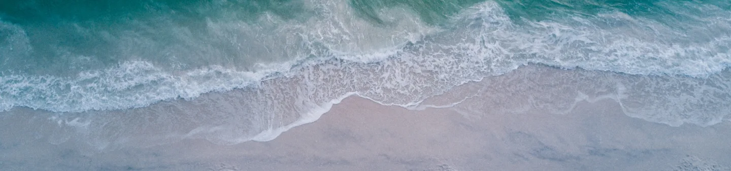 Waves washing on shore